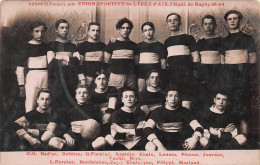 AIX-en-PROVENCE (Bouches-du-Rhône) - Union Sportive Du Lycée - 2e Equipe De Rugby 1908-09 - Carte-Photo Henry Ely - Aix En Provence