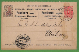 Ad0670 - FINLAND - Postal History - Postal STATIONERY CARD From HIMANKA 1897 - Entiers Postaux