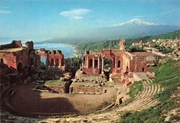 ITALIE - Taormina - Teatro Greco - Ancienne Cité Grecque - Théâtre Antique - Montagne - Mer - Carte Postale - Autres & Non Classés