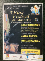 Agrigento 3 Etno Festival Con Concerto Avion Travel Mandorlo In Fiore Palacongressi - Publicités