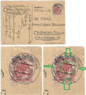 Germany Allied Occ. Regular OVPT Posthorns Pf.30 Solo Pcard 31jul1948 X Italy - Variety Incomplete OVPT Horns - Briefe U. Dokumente