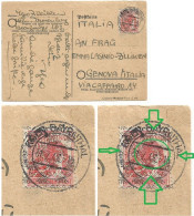 Germany Allied Occ. Regular OVPT Posthorns Pf.30 Solo Pcard 31jul1948 X Italy - Variety Incomplete OVPT Horns - Covers & Documents