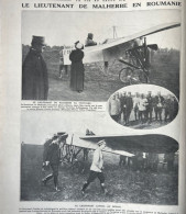 1912 AVIATION EN ROUMANIE - LE LIEUTENANT DE MALHERBE - LA VIE AU GRAND AIR - 1900 - 1949