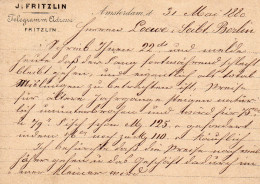 31 MEI 80 BK G 16 Met Trein AMSTERD:-EMM: III Naar  Berlin Met Part. Bijdruk J.Fritzlin - Postal Stationery