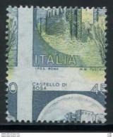 Castelli Lire 450 Varietà Dentellatura Spostata, Senza La Stampa Azzurro E Ross - Variétés Et Curiosités