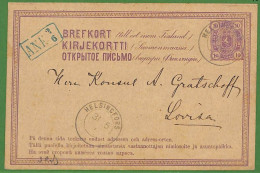 Ad0672 - FINLAND - Postal History - Postal STATIONERY CARD   1876 - Postal Stationery