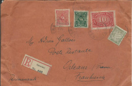 ALLEMAGNE  LETTRE RECOMMANDEE 17M STARNBERG  POUR ORLEANS ( LOIRET ) TAXEE 20c DE 1922  LETTRE COVER - Covers & Documents