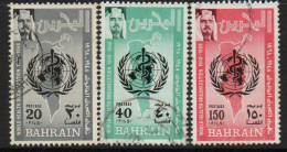 Bahrain 1968 20th Anniversary Of WHO Set Of 3, Used, SG 155/7 (F) - Bahrain (1965-...)