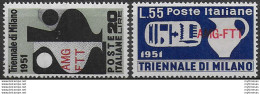 1951 Trieste A IX Triennale Di Milano 2v. MNH Sassone N. 124/25 - Unclassified