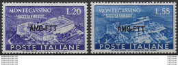 1951 Trieste A Montecassino 2v. MNH Sassone N. 119/20 - Ohne Zuordnung