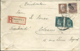 ALLEMAGNE  LETTRE RECOMMANDEE 190M BRAUNSCHWEIG  POUR ORLEANS ( LOIRET )  DE 1923  LETTRE COVER - Briefe U. Dokumente