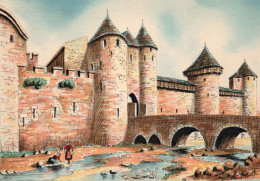 11-Carcassonne-L'Entrée Du Château - éditeur : M. Barré & J. Dayez - Illustrateur : Barday - 1946-1950 - Carcassonne