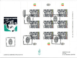 ITALIA 2015 FDC VENETIA CLUB BUSTONE N. 1855 BIS JUVENTUS CAMPIONE D'ITALIA - FDC