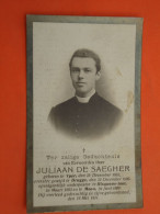 Priester - Pastoor Juliaan De Saegher Geboren Te Ypres 1876 Overleden Te Ypres 1911  (2scans) - Religion & Esotérisme