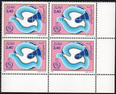 Bloc De 4 : N° 878 Neufs**MNH - Année 1986 - Année Internationale De La Paix      -db- - Algeria (1962-...)