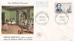 FDC 11/06/1960: Les Célébrités Françaises - DEGAS (1834-1917) - Y&T N° 1262 - 1960-1969