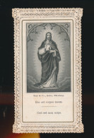 IMAGE PIEUSE RELIGIEUSE CANIVET DENTELLE =   SOUVENIR DE PREMIERE COMMUNION  A  SCHELLEBELLE 1899 M.KERCKHOVE    2 SCANS - Images Religieuses