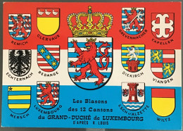 Grand Duchy Of Luxembourg - Coats Of Arms Of 12 Cantons - Autres & Non Classés