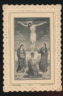IMAGE PIEUSE RELIGIEUSE CANIVET DENTELLE =   EERSTE H.MIS TE GENT 1902 ACHILLES GOEDERTIER    2 SCANS - Images Religieuses