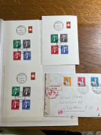 Switzerland, Letters Mostly 1939-48 Including Country Exposition 1939 - Postwaardestukken