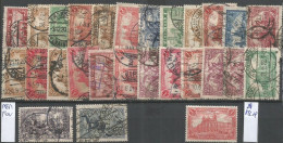 Germany Empire - Germania HVs + City Views 1924 - Study Lot Of Used HVs Up To 3RMs Incl. PERFIN + 1Mark MLH - Used Stamps