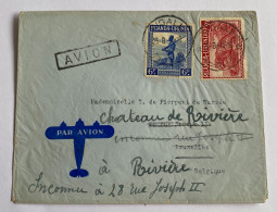 !!! RWANDA, PLI AÉRIEN DE 1946, DÉPART DE KIGALI POUR BRUXELLES (BELGIQUE), AVEC RÉEXPÉDITION, - Briefe U. Dokumente