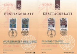 Germany Deutschland 1998-27 Puning-Tempel, Wurzburger Residenz, China, Canceled In Bonn - 1991-2000