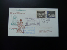 Lettre Premier Vol First Polar Flight Cover Hamburg To Tokyo Japan Over The Pole Lufthansa 1964 - Polare Flüge