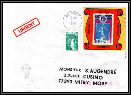 73211 Porte Timbres N°2017 Semeuse Academie De Philatelie Andorre Andorra Philandorre Tricot 1979 Lettre France  - 1961-....