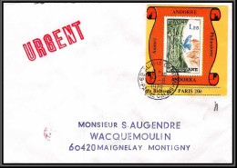 73169 Porte Timbres N°1865a Guyane Andorre Andorra Philandorre Auxi-le-Château Pas De Calais 1979 Lettre France  - 1961-....