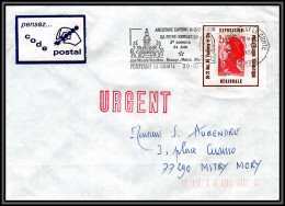 73071 Porte Timbres Exposition Thematique Régionale Fontenay Le Comte 1984 Liberté Lettre Cover France  - 1982-1990 Liberté (Gandon)