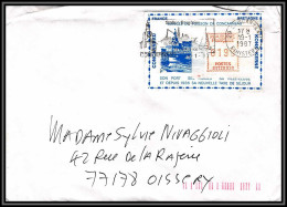 72969 Porte Timbres Poissons Peche Fishing 1988 Concarneau Finistère Bretagne Lettre Cover France - 1961-....