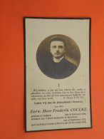 Priester - Pastoor Frederik Coucke  Geboren Te Iseghem 1888 Overleden Te Marcke 1918  (2scans) - Religion & Esotérisme