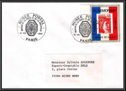 73026 Porte Timbres Charles De Gaulle In Mémoriam Musée Postal 1980 Roulette 2104 Sabine Lettre Cover France  - 1961-....