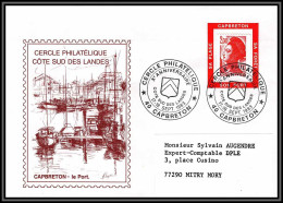 72911 Porte Timbres Capbreton Landes 1983 Cote Sud Congrès Liberté Lettre Cover France - 1982-1990 Liberté (Gandon)