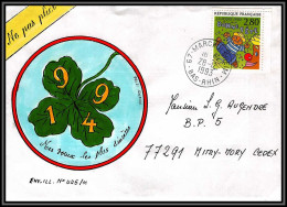 72807 Vignette Treffle Porte Bonheur 1993 Lettre Cover France - 1961-....
