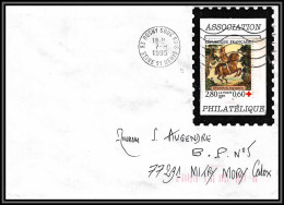 72831 Porte Timbres Association Philatelique Croix Rouge Red Cross 1995 Lettre Cover France - 1961-....