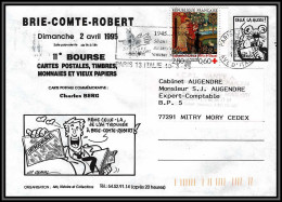 72830 Vignette Celle La Ausssi Brie Cmte Robert 1995 Croix Rouge Red Cross Lettre Cover France - 1961-....