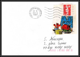 72692 Porte Timbres Paris Porte De Vanves 1991 Marianne Du Bicentenaire Lettre Cover France - 1989-1996 Marianne Du Bicentenaire