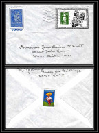 72577 Porte Timbres Reims 1990 Jeanne D'arc Vignette Marianne Du Bicentenaire Lettre Cover France - 1989-1996 Marianne (Zweihunderjahrfeier)