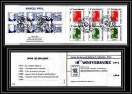 72558 Carnet Porte Timbres Timbres Liberté Marcel Paul Philat'eg 1984 France - Other & Unclassified