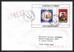 72359 Porte Timbres Gournay Sur Aronde Oise Achetez Le Timbre Antituberculeux Croix Rouge Red Cross 1990 Lettre Cover - 1961-....