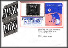 72381 Porte Timbres Oise 1989 L'aventure Carto Lettre Cover France - 1961-....