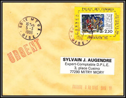 72421 Porte Timbres Le Meux Oise 1986 Front Populaire Lettre Cover France - 1961-....