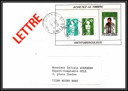 72344 Porte Timbres Reims Marne Achetez Le Timbre Antituberculeux Le Souffle 1990 Marianne Du Bicentenaire Lettre France - 1989-1996 Bicentenial Marianne