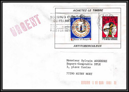 72357 Porte Timbres Paris Boetie Achetez Le Timbre Antituberculeux Croix Rouge Red Cross 1990 Lettre Cover France - 1961-....