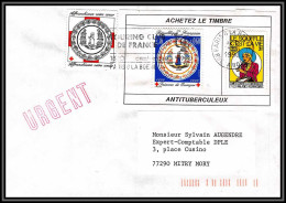 72349 Porte Timbres Paris Achetez Le Timbre Antituberculeux Croix Rouge Red Cross 1990 Lettre Cover France - 1961-....