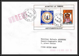 72350 Porte Timbres Gournay Sur Aronde Oise Timbre Antituberculeux Croix Rouge Red Cross 1990 Lettre Cover Frace Lettre - 1961-....