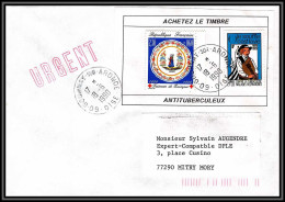 72354 Porte Timbres Gournay Sur Aronde Oise Timbre Antituberculeux Croix Rouge Red Cross 1990 Lettre Cover France - 1961-....