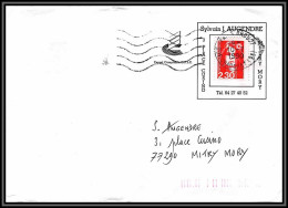 72340 Porte Timbres Augendre Paris Drouot 1990 Marianne Du Bicentenaire Lettre Cover France - 1989-1996 Bicentenial Marianne